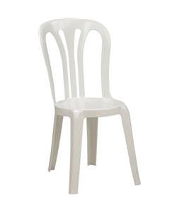 Cafestole i hvid plast